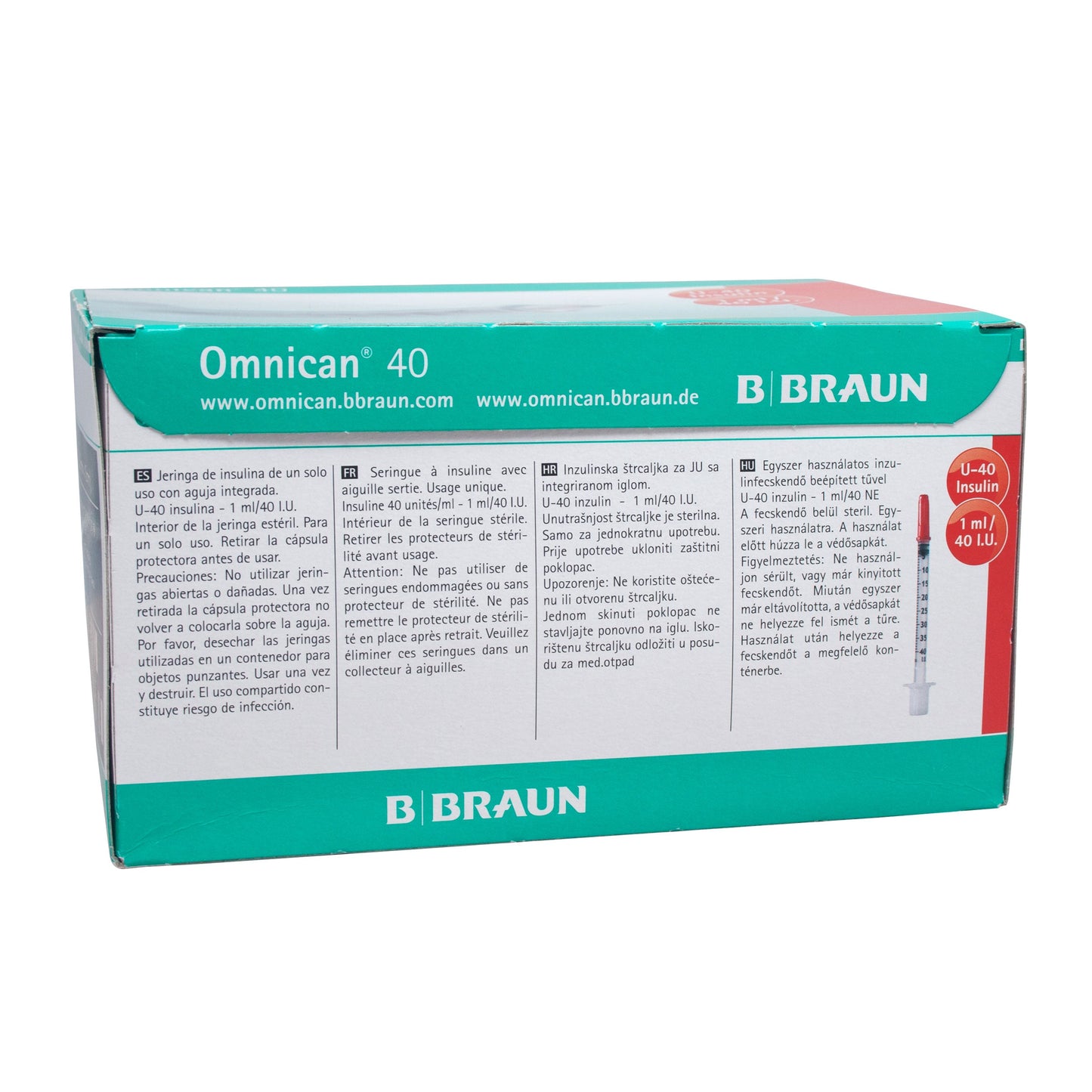 Braun (Omnican) 40iu 30g Insulin Syringes