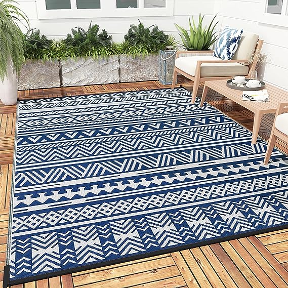 Outdoor Rug Carpet Waterproof 5x8 ft Reversible Patio Rug RV Camping Rug