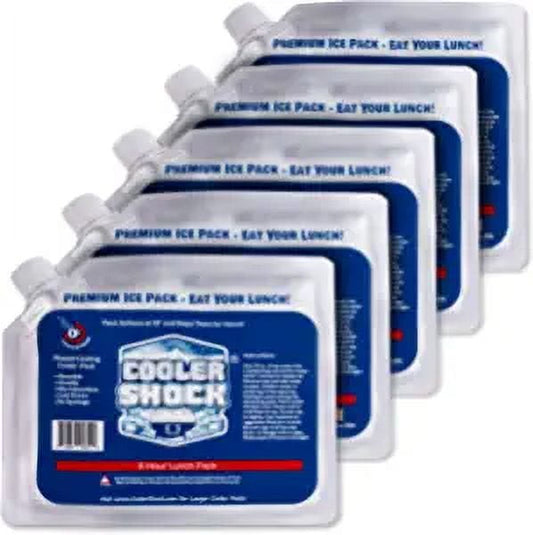 Cooler Shock Reusable Ice Packs - Cooler Ice Packs for Beach, Fishing, Camping Gear