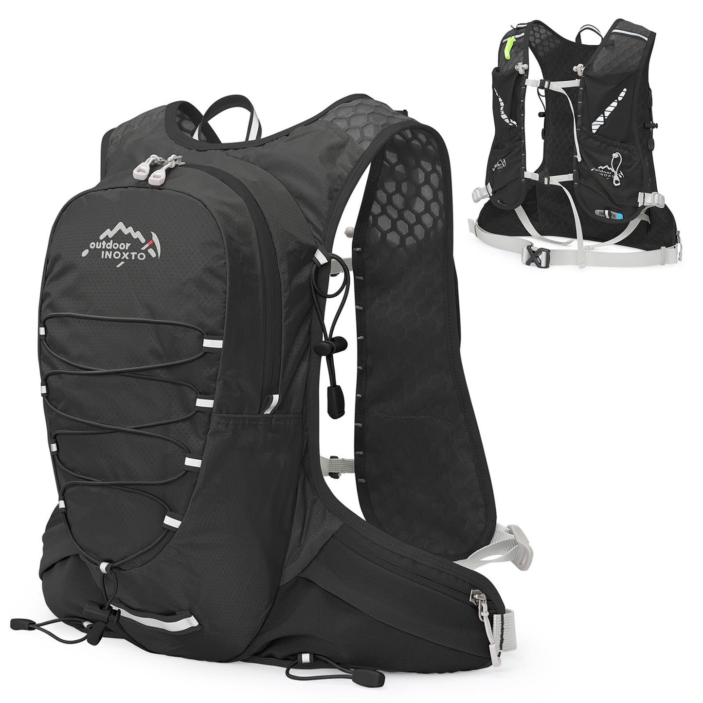 OUTDOOR INOXTO Backpack - 12L Cycling Hydration Vest Pack for Mountaineering