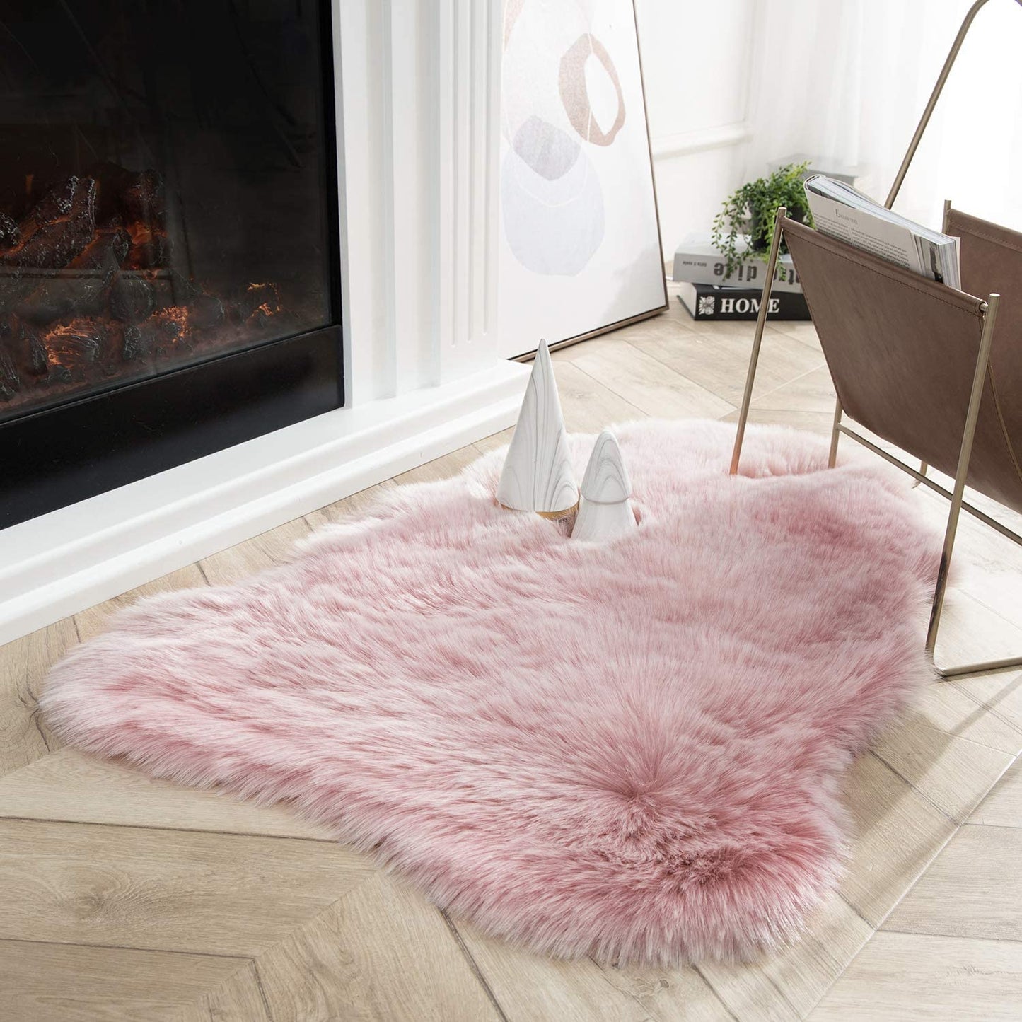Ultra Soft Faux Rabbit Fur Rug, 2 x 3 Feet