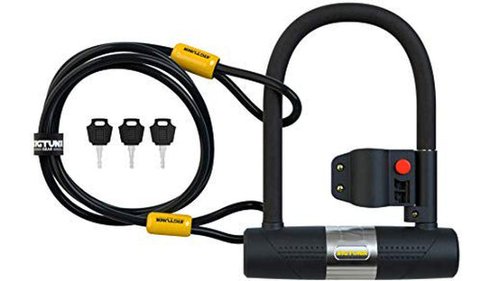 SIGTUNA Bike Locks - 16Mm Heavy Duty U Lock with U-Lock Shackle and Bicycle Lock Mount Holder + 1200Mm Steel Chain Cable Bike Lock