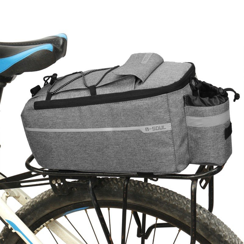 Popvcly Bicycle Bag Insulated Trunk Cooler Pack Cycling Bicycle Rear Rack Storage Luggage Pouch Reflective MTB Bike Pannier Shoulder Bag