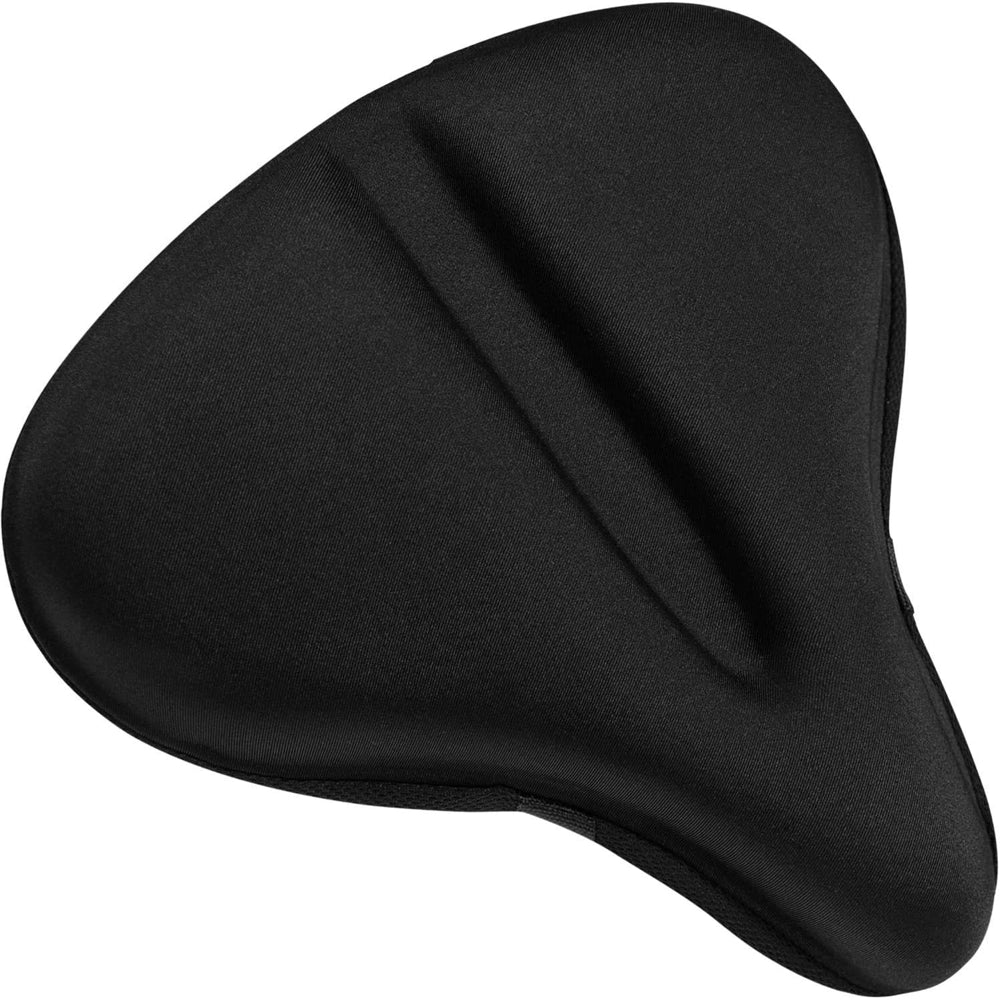 Extra Wide Bike Seat Cushion -10 X 11 Inch, Padded Gel Bike Seat Cover for Exercise Bike Seats - Cycling Accessories Compatible with Peloton, Nordictrack Bikes