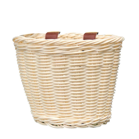 Eyicmarn Solid Color Rattan Bicycle Baskets Firm Artificial Woven Bicycle Bag Balance Car Scooter Basket Cycling Accessories