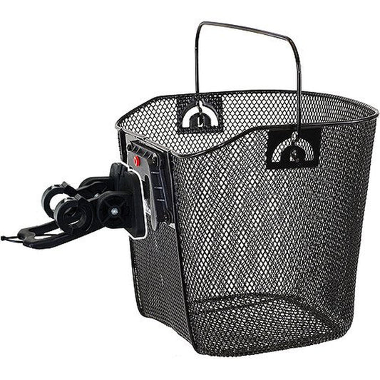 M-Wave Wire Bicycle Basket with Clip-On Bracket
