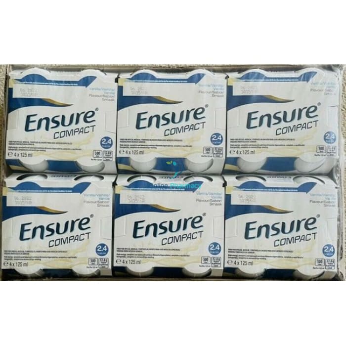Ensure Compact Vanilla Nutritional Drinks - 24 x 125ml Case /  4 x 125ml