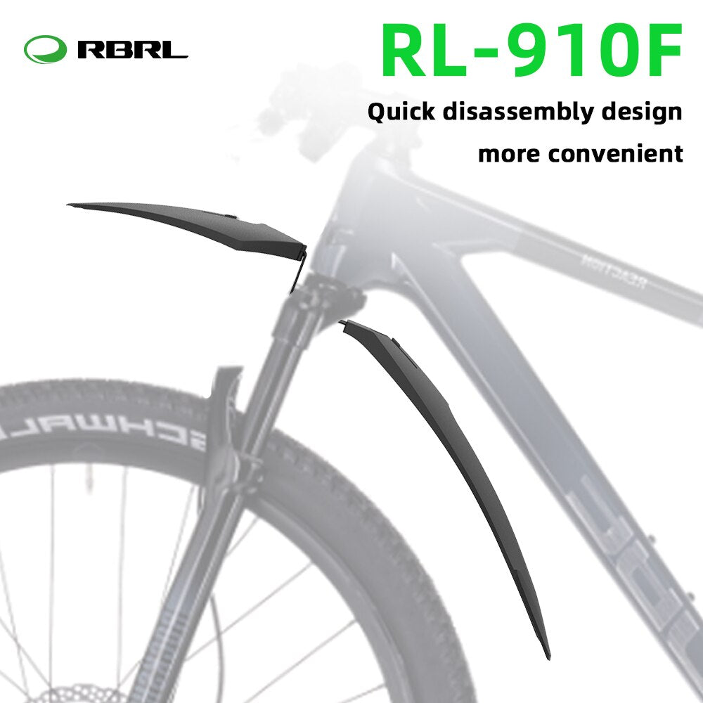 RBRL Bicycle Mudguard Set MTB Cycling Fender E-Bike Adjustable Mountain Bike TPE Widen Lengthen Patent Quick Release Protector