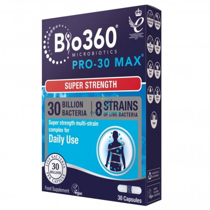 Natures Aid Bio360 Pro-30 MAX (30 Billion Bacteria) - 30 Pack