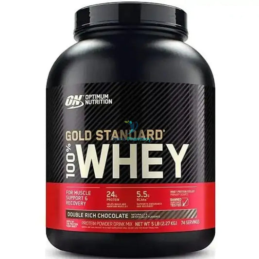 On 2ib Gold Standard Whey Protein Powder - Double Choc 908g