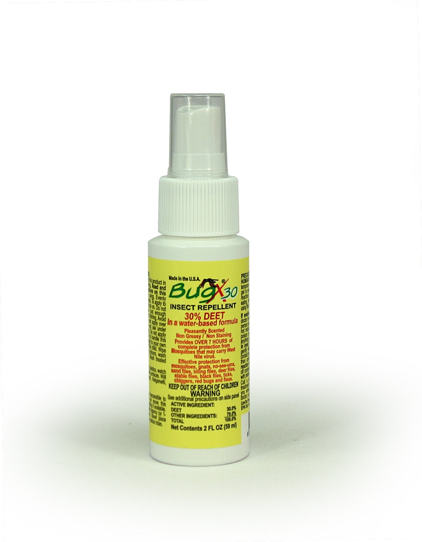 BugX® 30% DEET Insect Repellent, 2-ounce spray bottle
