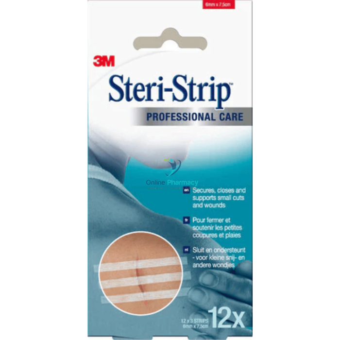 Steri-Strip Wound Closure Strips - 3mm x 7.5cm (12 x 5 strips)